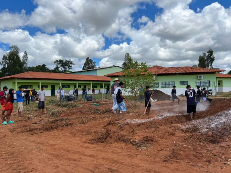 Itaipu Binacional e Educação de Japorã iniciam horta comunitária na Escola Marina Lopes